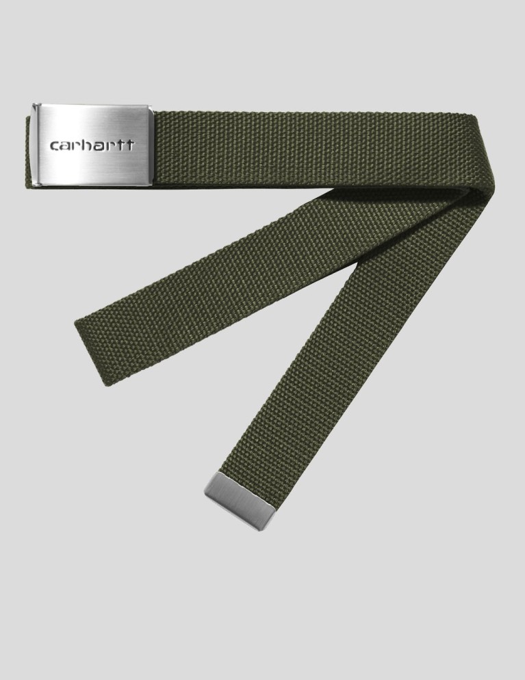 CARHARTT Cintura a clip WIP cromata ufficio verde